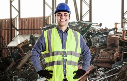 Eco-friendly waste disposal methods in a construction environment